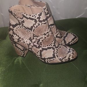 Snake skin booties